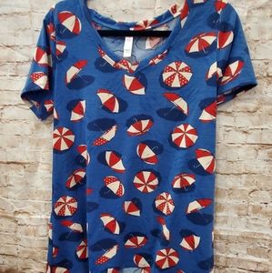 Med Lularoe Umbrellas Christy tee NWT